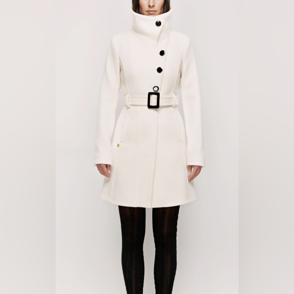 Soia & Kyo Wool Ivory Coat in Size SP